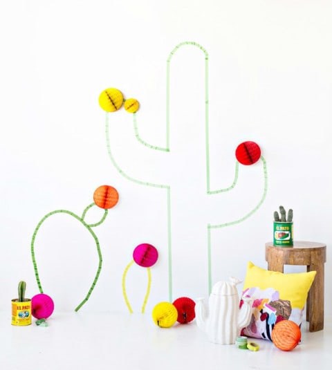 DIY-Washi-Tape-Cactus-cacto-parede