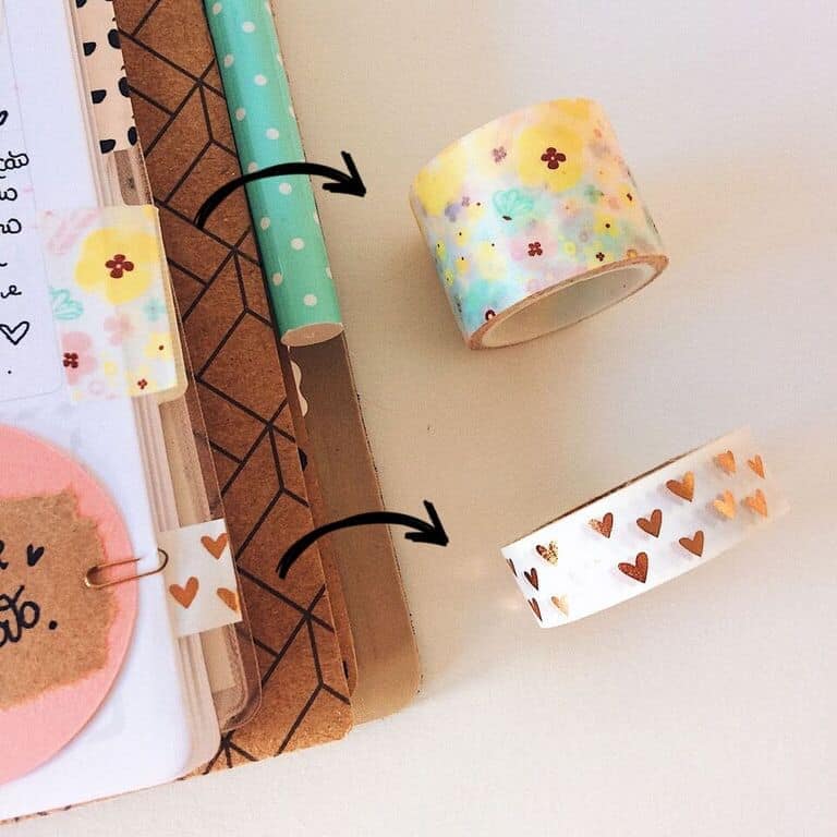 Como usar washi tapes de forma criativa marca páginas