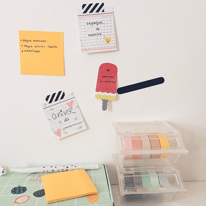 Memory board: Como usar na sua organização washi tape