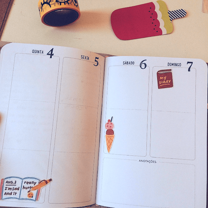Ideias de como utilizar um caderno para se organizar planner